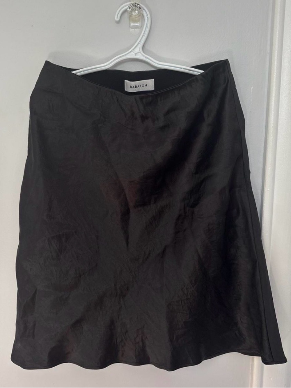 Babaton Slip satin mini skirt